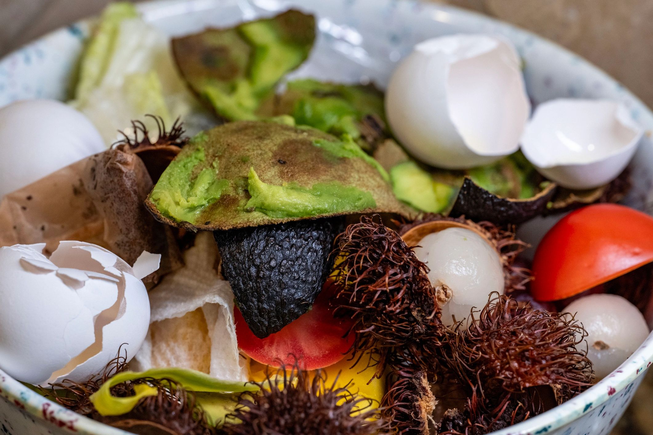 Organic compost materials prepared for garden application